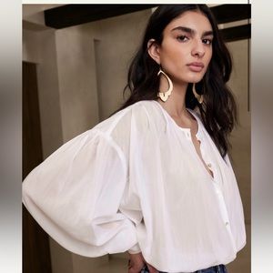 NWT WEST OVERSIZED COTTON-SILK SHIRT size L